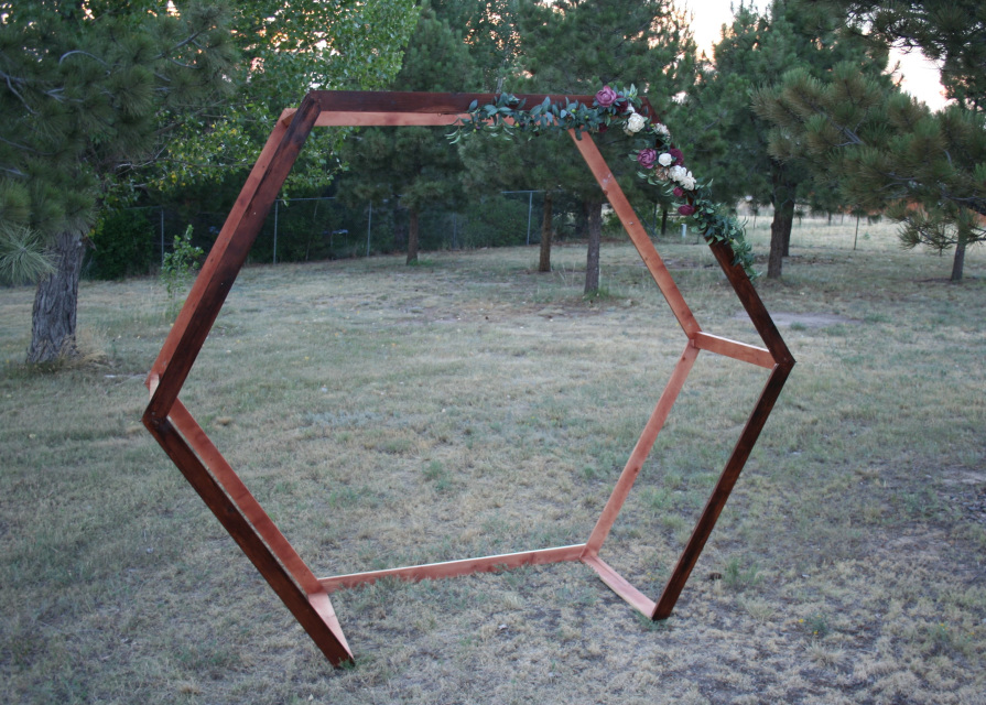 Hexagon Wedding Arch for Rent or Purchase